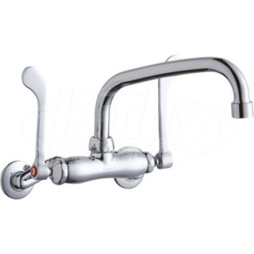 Elkay LK945AT08T6T Wall Mount Faucet, 3"-8" Adjustable  Centers