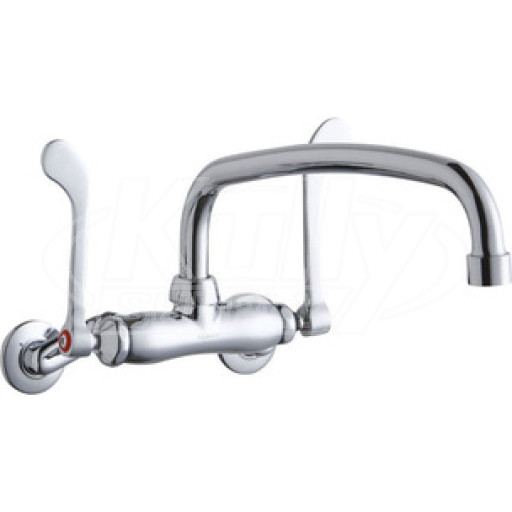 Elkay LK945AT12T6T Wall Mount Faucet, 3"-8" Adjustable  Centers