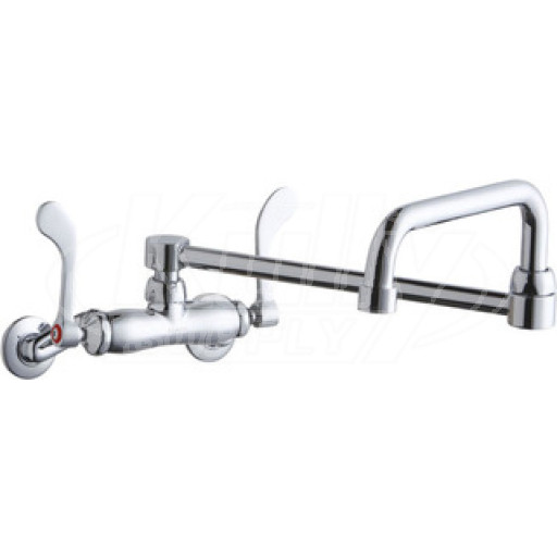 Elkay LK945DS20T4T Wall Mount Faucet, 3"-8" Adjustable  Centers