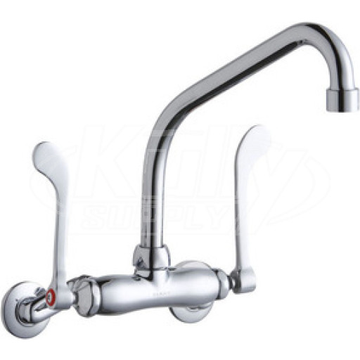 Elkay LK945HA08T6T Wall Mount Faucet, 3"-8" Adjustable  Centers