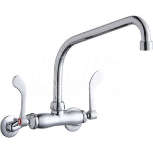 Elkay LK945HA10T4T Wall Mount Faucet, 3"-8" Adjustable  Centers