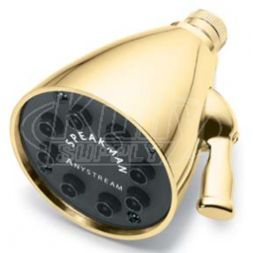 Speakman S-2251-PB 8-Jet Anystream Showerhead - Polished Brass