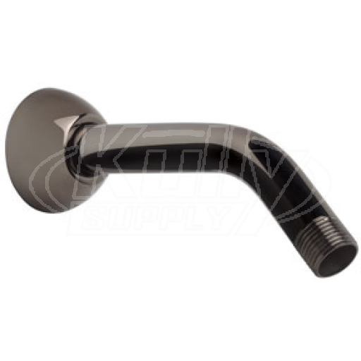Speakman S-2500-BLK 7" Brass Arm & Flange w/ 1/2" MNPT Inlet & Outlet - Black