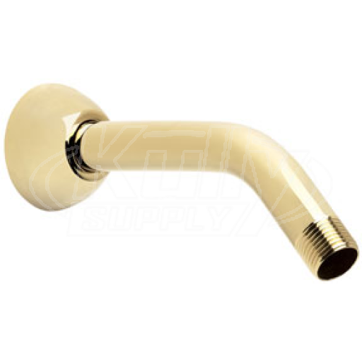 Speakman S-2500-PB 7" Brass Arm & Flange w/ 1/2" MNPT Inlet & Outlet - Polished Brass 