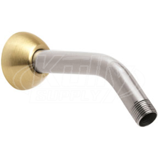 Speakman S-2500-SCA-SBF 7" Brass Arm & Flange w/ 1/2" MNPT Inlet & Outlet - Brushed Chrome & Brushed Brass 