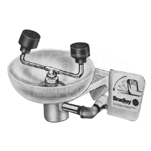 Bradley S19-220FWPT Eye/Face Wash (with Plastic Receptor, Tailpiece, and P-Trap)