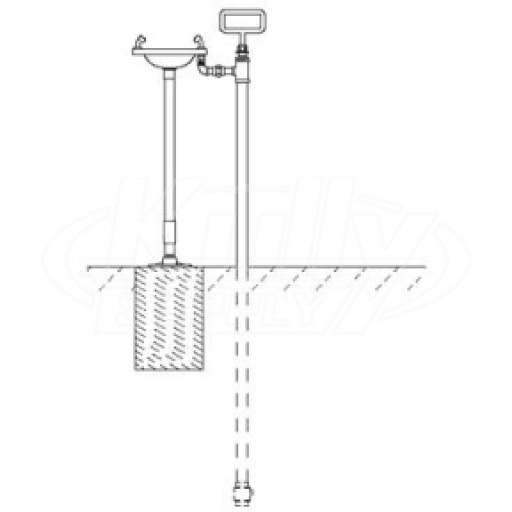 Speakman SE-556 Pedestal-Mounted Eyewash (with Plastic Receptor)