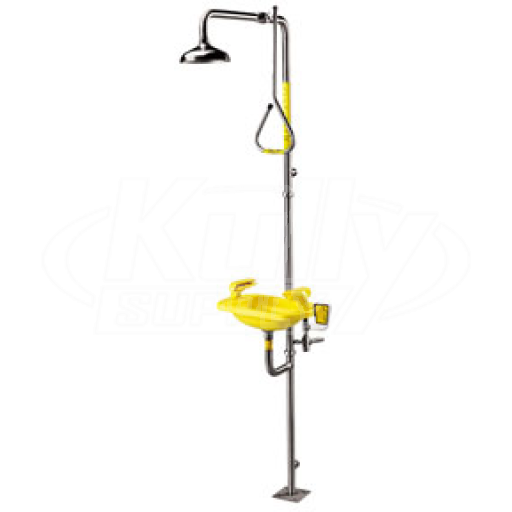 Speakman SE-621 Combination Drench Shower & Eye/Face Wash (with Rectangular Plastic Receptor and Impeller Action Showerhead)