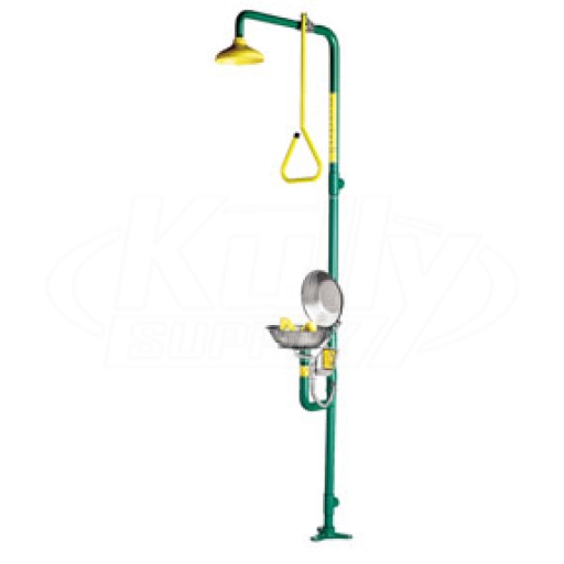 Speakman SE-690-CV Combination Drench Shower & Eye/Face Wash (with Stainless Steel Receptor and Impeller Action Showerhead)