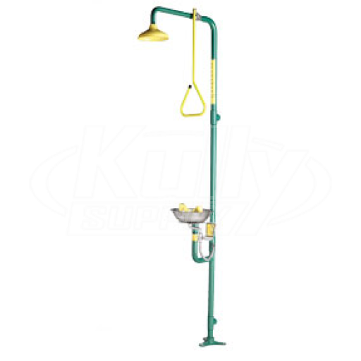 Speakman SE-693 Combination Drench Shower & Eyewash (with Stainless Steel Receptor and Impeller Action Showerhead)