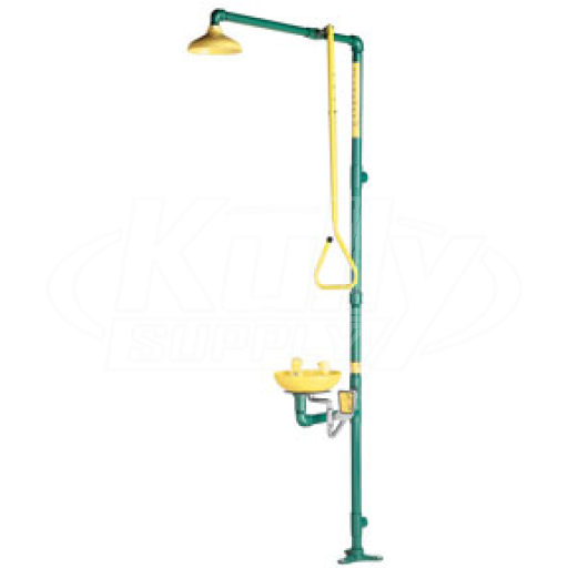 Speakman SE-697-ADA Combination Drench Shower & Eyewash (with Plastic Receptor and Impeller Action Showerhead)