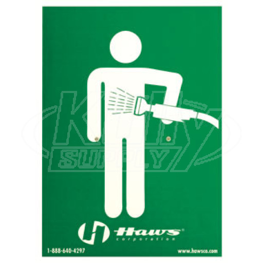 Haws SP176 Drench Hose Sign