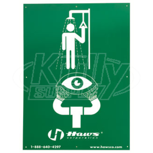Haws SP178LG Drench Shower / Eyewash Sign Large