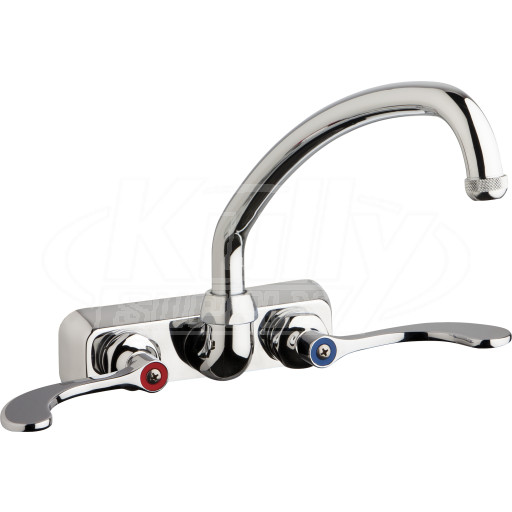 Chicago W4W-L9E1-317ABCP Hot and Cold Water Workboard Sink Faucet