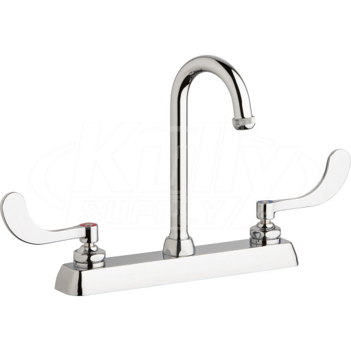 Chicago W8D-GN1AE1-317ABCP Hot and Cold Water Workboard Sink Faucet