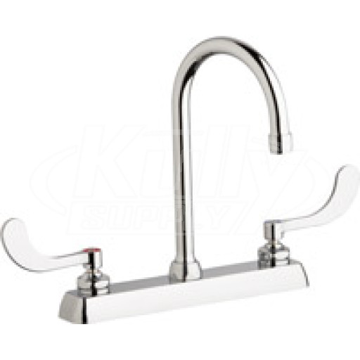 Chicago W8D-GN2AE35-317AB Hot and Cold Water Washboard Sink Faucet