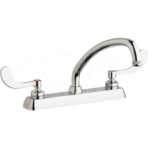 Chicago W8D-L9E1-317ABCP Hot and Cold Water Workboard Sink Faucet