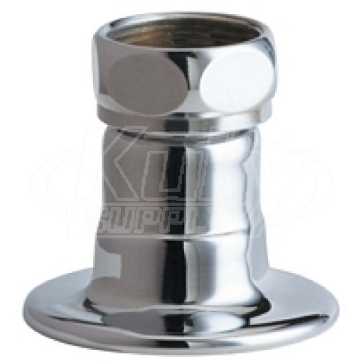 Chicago WJKABCP Straight 2" Inlet Supply Arm with Integral Flange  with 1/2" NPT Female Thread Inlet