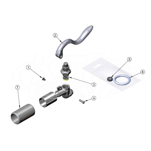 T&S Brass B-0107-C Spray Valve Parts Breakdown