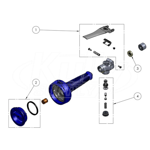 T&S Brass B-0108 / B-0108-C Spray Valve Parts Breakdown