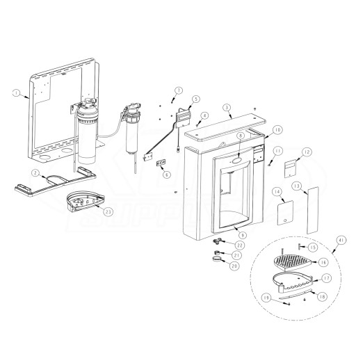 Oasis PWEBQ QUASAR Bottle Filler Parts Breakdown