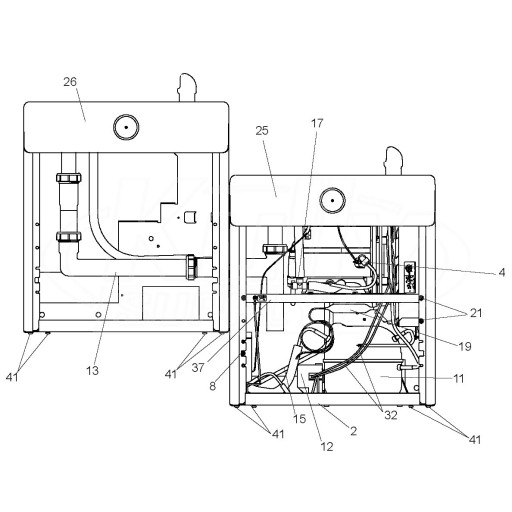 Elkay VRCHDTL Dual Station Drinking Fountain Parts Breakdown