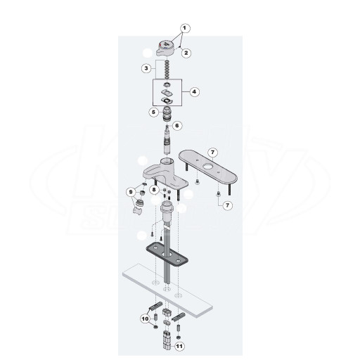 Symmons SLC-6000 Faucet Parts Breakdown