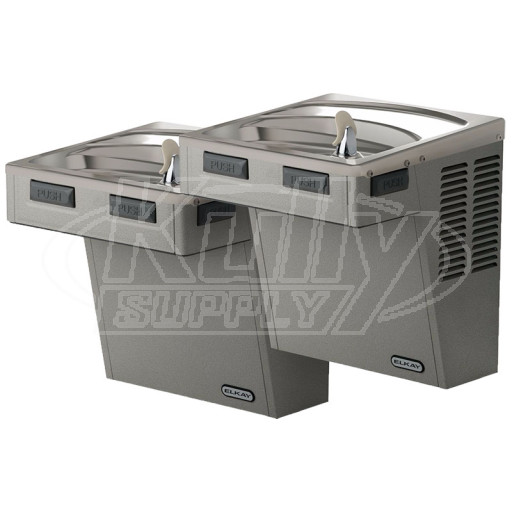 Elkay EMABFTLVR8SC Stainless Steel Dual Drinking Fountain with Vandal-Resistant Bubbler