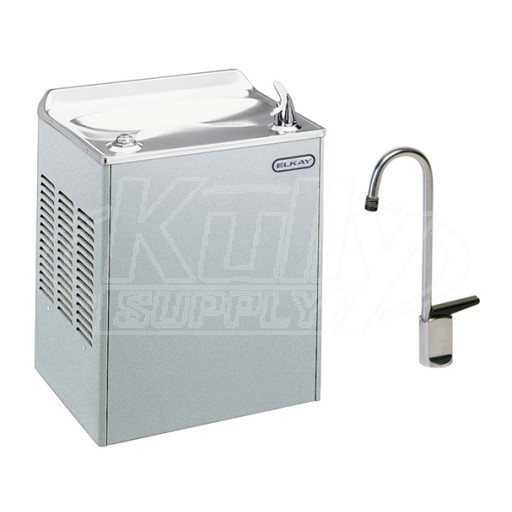Elkay EWCA8SF1Z Stainless Steel Drinking Fountain with Glass Filler