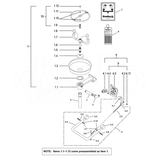 Bradley S19-220Y Parts Breakdown