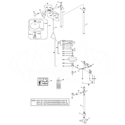 Bradley S19-310K Parts Breakdown