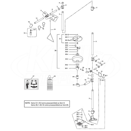 Bradley S19-310SS Parts Breakdown