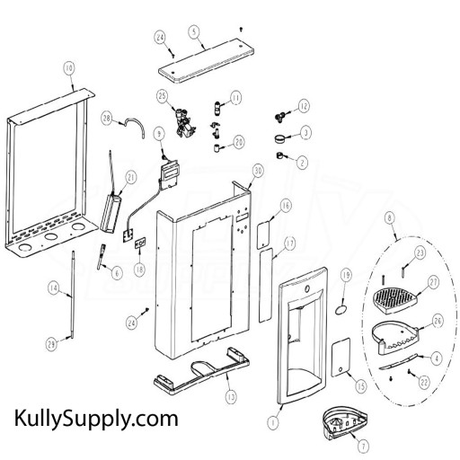 Oasis PWEBF 504791 Bottle Filler Parts Breakdown