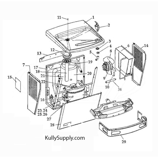 Oasis PG8AC Single-Station Drinking Fountain Parts Breakdown