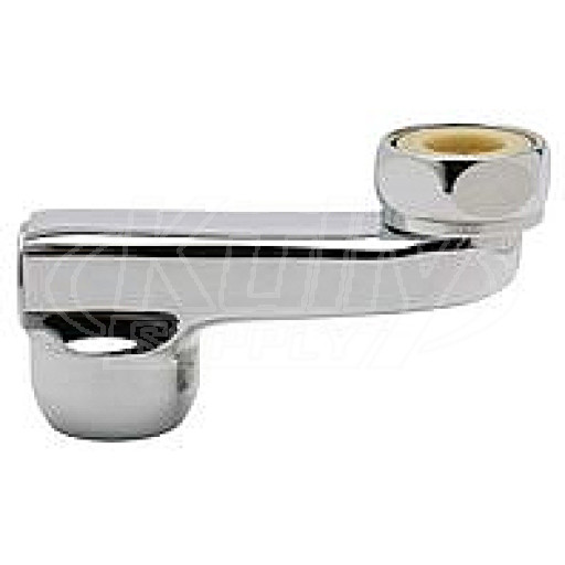 Chicago RCJKABCP 2-1/2" Offset Supply Arm with Integral Check and Shut-off Stop  with 1/2" NPT Female Thread Inlet