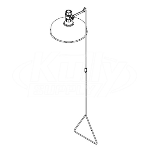 Bradley S19-130ABF Barrier-Free Stainless Steel Showerhead