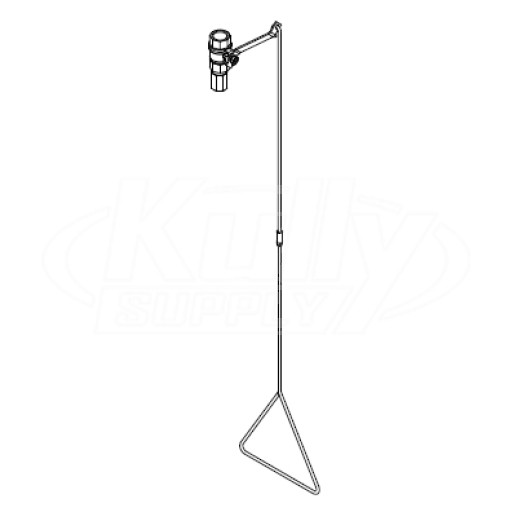 Bradley S19-130SSBF Corrosion-Resistant Stainless Steel Barrier-Free Drench Shower