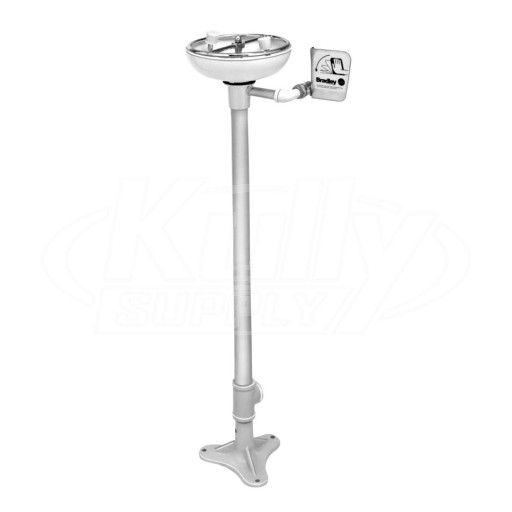 Bradley S19-210F Pedestal-Mounted Eye/Face Wash (with Plastic Receptor)