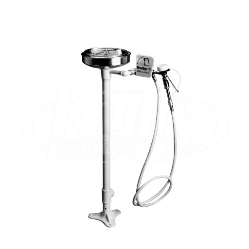 Bradley S19-210P Pedestal-Mounted Eye/Face Wash (with Drench Hose)