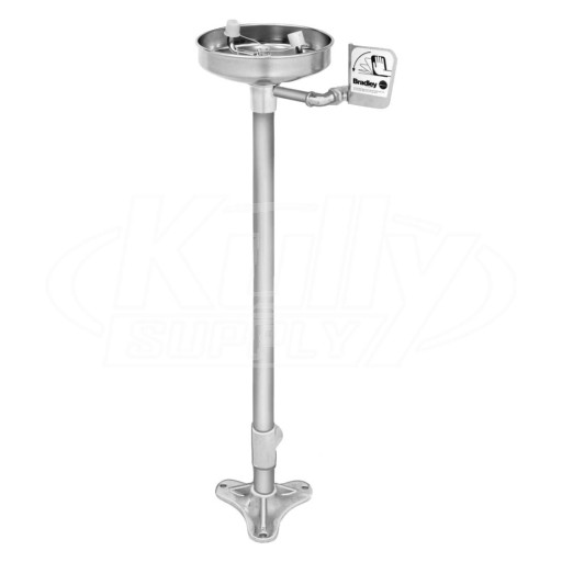Bradley S19-210U Pedestal-Mounted Brass Eyewash