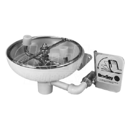 Bradley S19-220SS Stainless Steel Eye/Face Wash (with Spray Ring) (Discontinued)