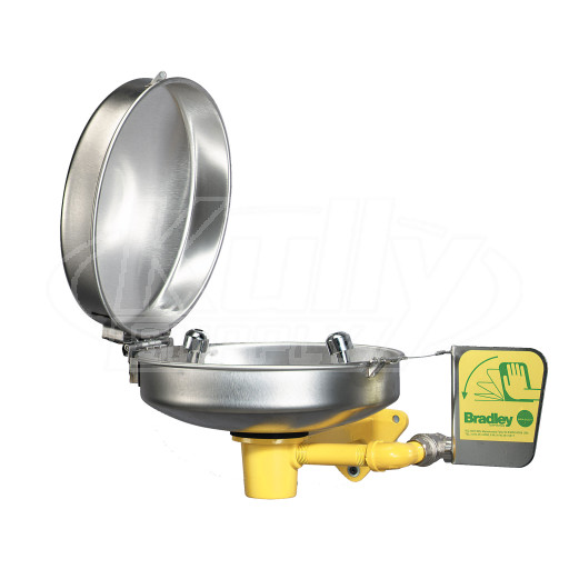 Bradley S19-220DCPT Eyewash (with Wall Bracket, Tailpiece, Trap, and Hinged Dust Cover)