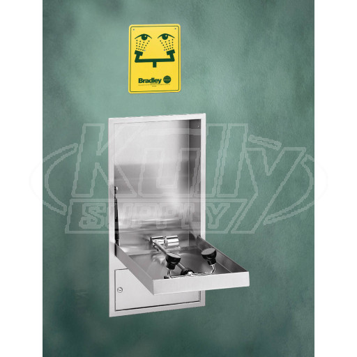 Bradley S19-292PT Barrier-Free Cabinet-Mounted Swing-Down Eye/Face Wash (Discontinued)