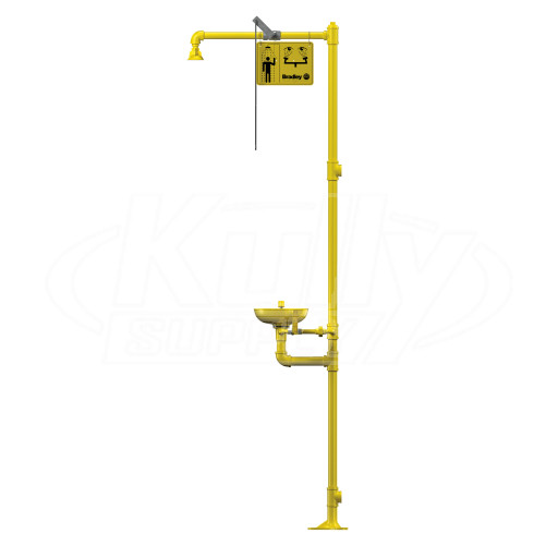 Bradley S19-310 Combination Drench Shower & Eyewash