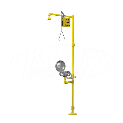 Bradley S19-310DCFW Combination Drench Shower & Eye/Face Wash (with Hinged Dust Cover) (Discontinued)