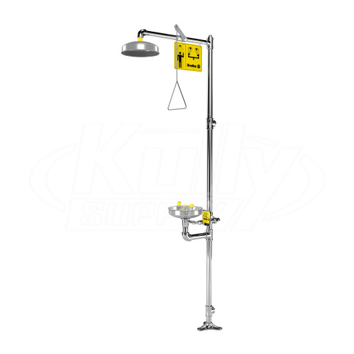 Bradley S19-310JJ Brass Combination Drench Shower & Eyewash (Discontinued)