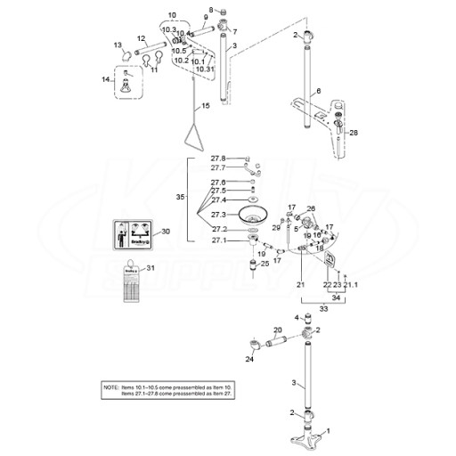 Bradley S19-310P Parts Breakdown
