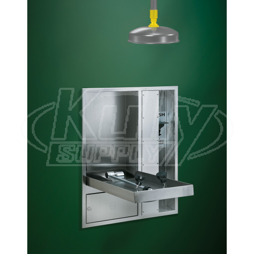 Bradley S19-325BF Recessed Barrier-Free Combination Drench Shower & Eye/Face Wash