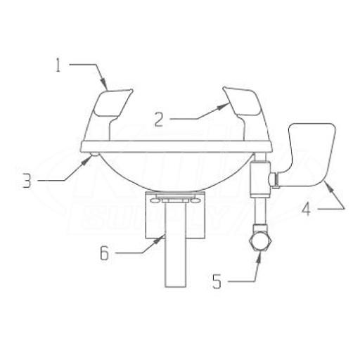 Speakman SE-400 Eye/Face Wash Parts Breakdown