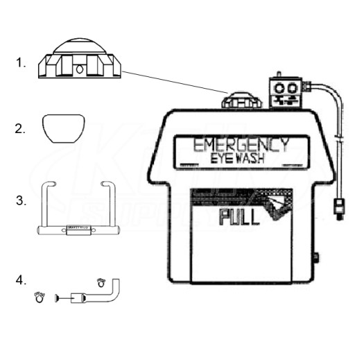 Speakman SE-4500 Portable Eyewash Parts Breakdown